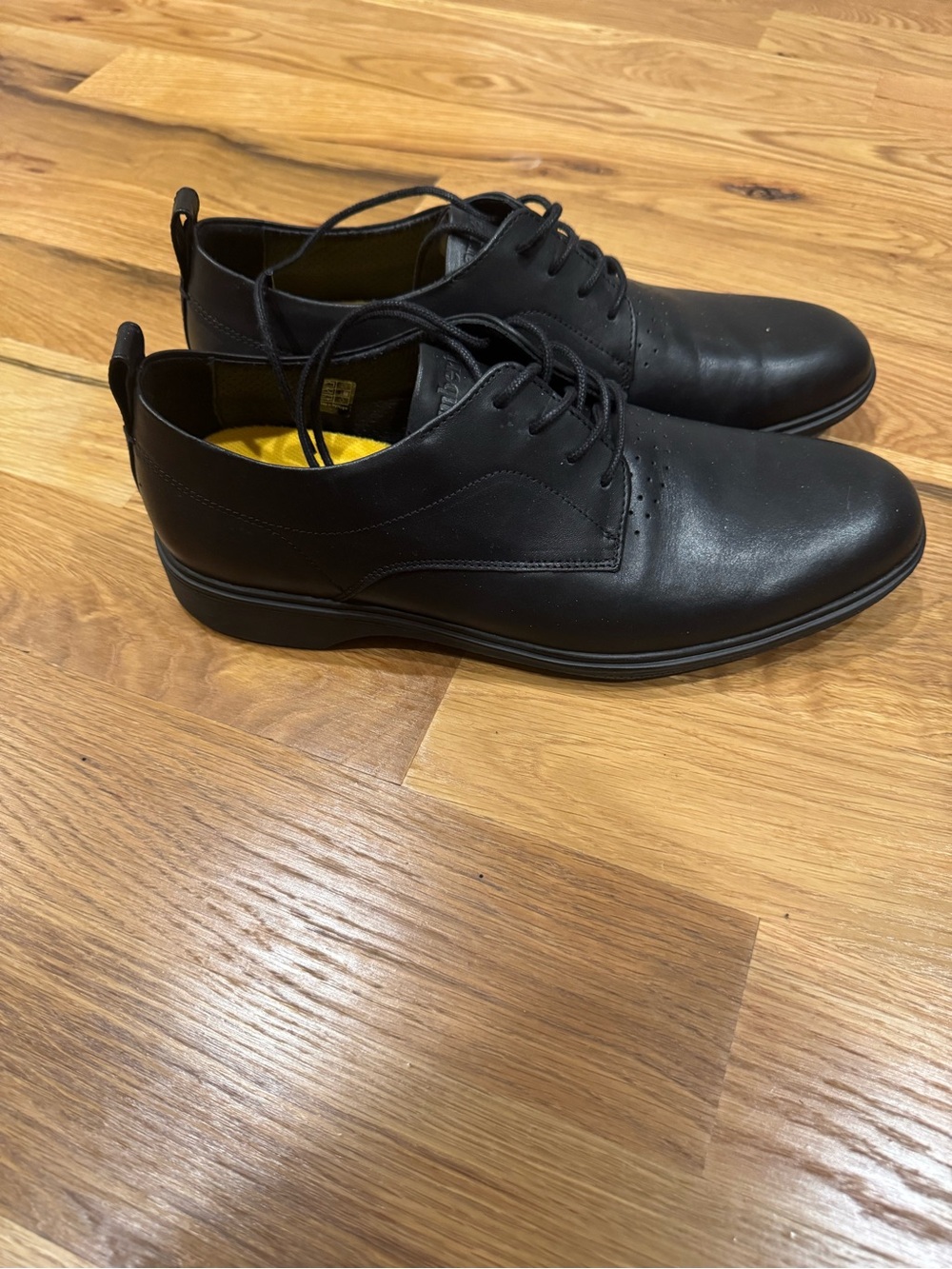 AmberJack Men's Black Leather Lace-Up Dress Shoes